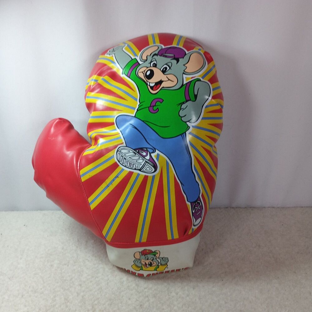 Vintage Chuck E. Cheese Hanging Boxing Glove Plush Decor 2001 ShowBiz Prize